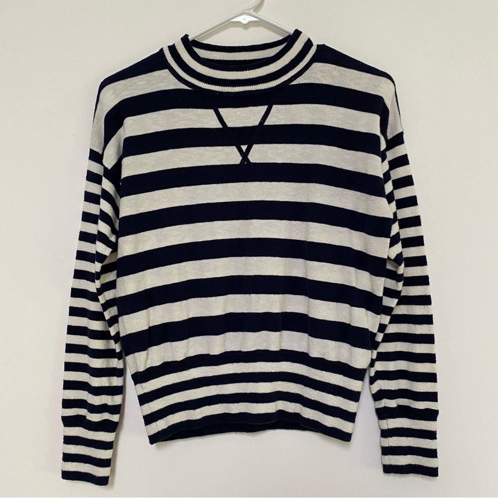 Madewell Striped Mock Neck Sweater XS
